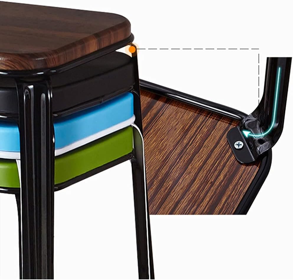 Minimalist Fashion Creative Wrought Iron Stool High Stool Stackable Stools for Kids and Adults Flexible Seating for Home Office Classrooms Casual/Style C