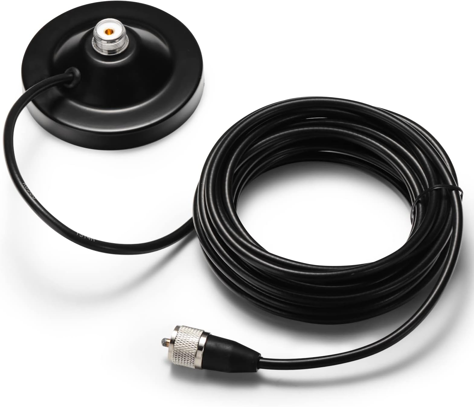 Radioddity RAM5 CB/VHF/UHF/HF Ham Radio Antenna Magnet Mount SO-239 Connection 16.4Ft Long Coaxial Cable Compatible with PL-259 Plug Mobile Radio