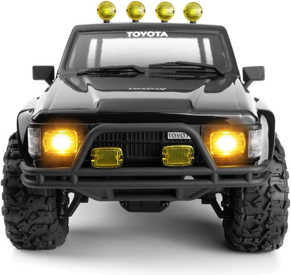 Helidirect HPI Venture18 Brushed 1985 Toyota Hilux SR5 1/18 RTR 4WD w/2.4GHz Radio TX, Battery & Charger - Remote Control Crawler, RC Rock Crawler 1/18 4WD Off-Road for Adults (Black (HPI160800))