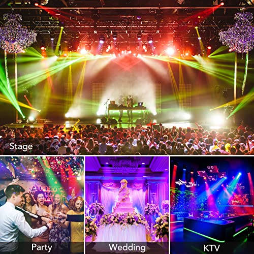 Dj Lights, 10 Pack 36 LED Par Lights Stage Lights with Sound Activated Remote Control & DMX Control, Stage Lighting Uplights for Wedding Club Music Show Christmas Holiday Party Lighting