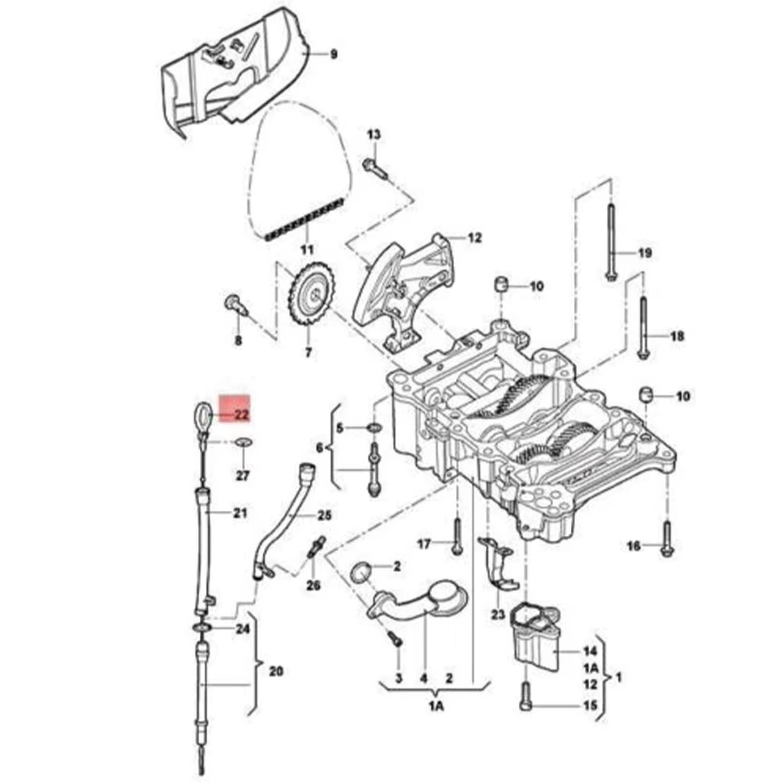 Astina di Livello Olio Motore Compatibile con VW per Golf per Variant 2004 2005 2006 2007 per EOS 2007 2008 Astina di Livello Olio Motore per Auto OEM: 06F115611E