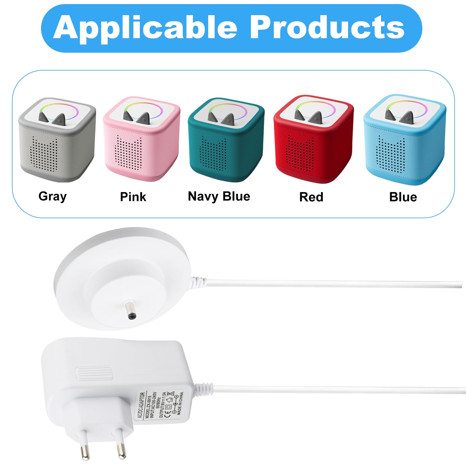 9V Chargeur pour Toniebox, 1.8M Câble d'alimentation Compatible avec Tonie Box, Remplaçant Station de Charge Remplacer Adaptateur Compatible avec Le Lecteur Audio Tonie Box DC 5,5mm*2,5mm