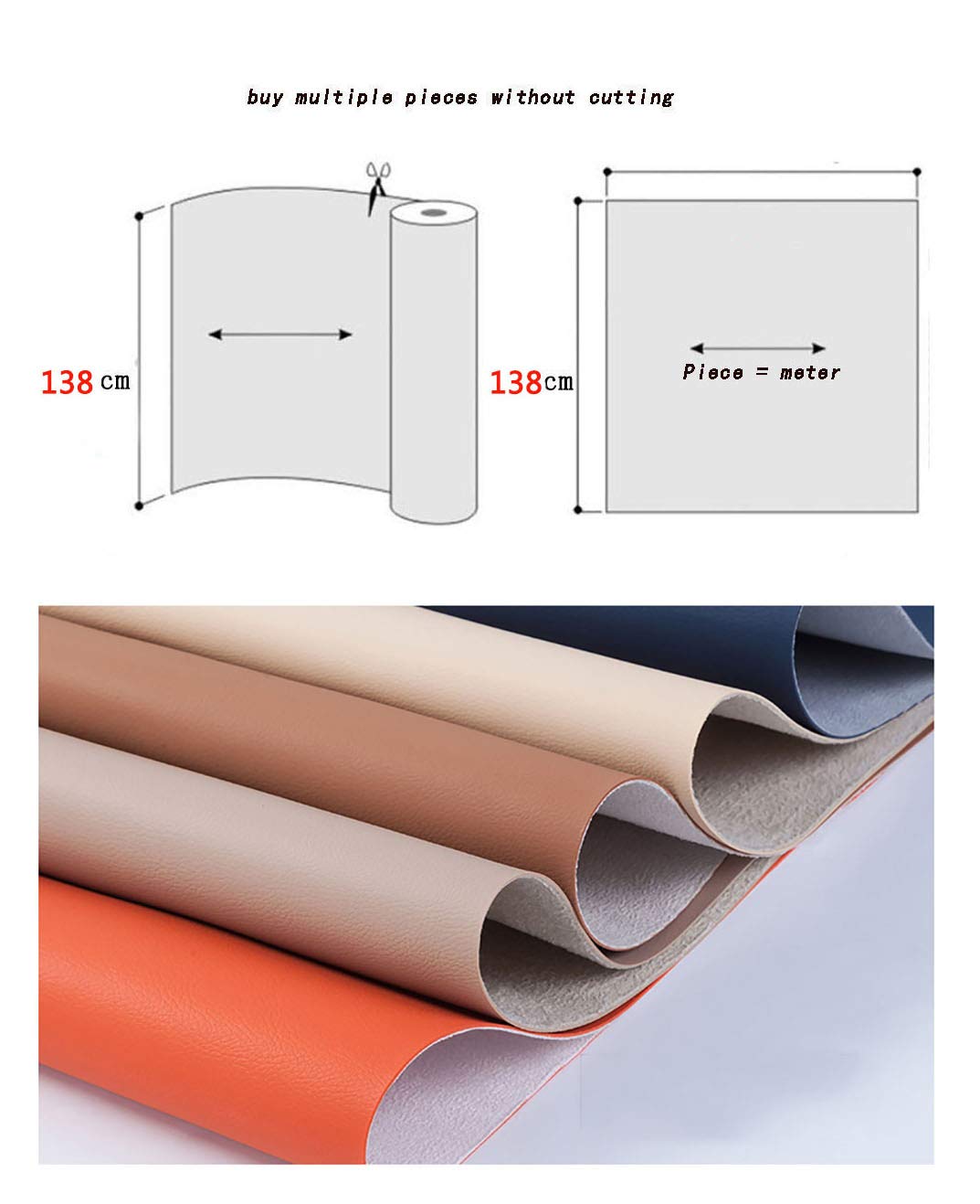 Il Pesante Tessuto Artificiale, Tessuto Rettangolo Tovaglie Tessuto Impermeabile Vinile Pelle Panno Tappezzeria Tessuto Materiale.Larghezza138 cm(1.38x6m)