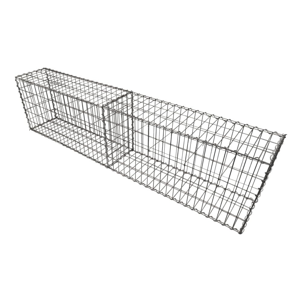 Oxeo Gabion Dimensions 200x50x30cm - Mur avec Pierres - Mur de soutènement - Paroi Bordure de Jardin - avec Spirales et entretoises