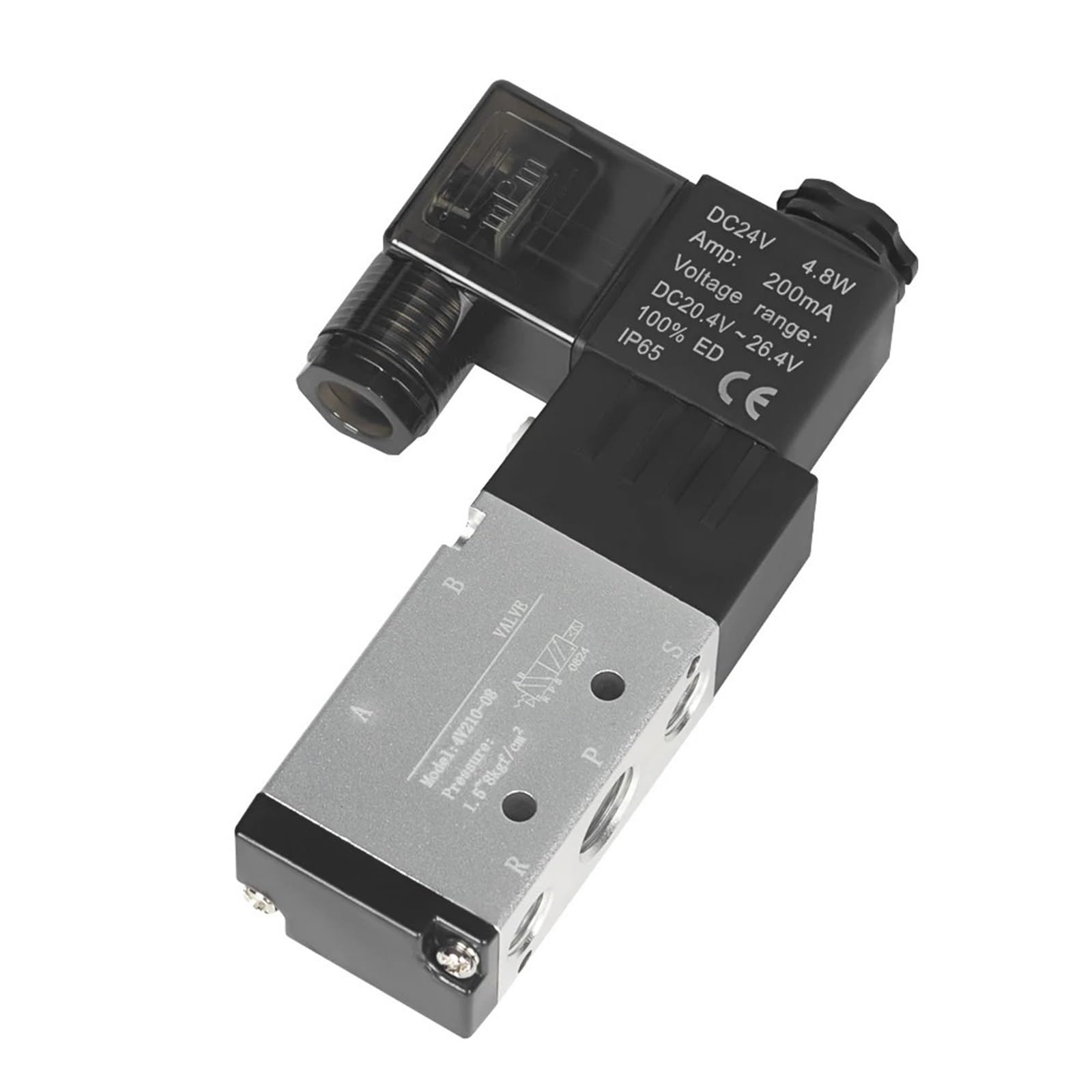 Électrovanne pneumatique 4V210-08 DC12V à 5 voies et 2 positions pour contrôle air