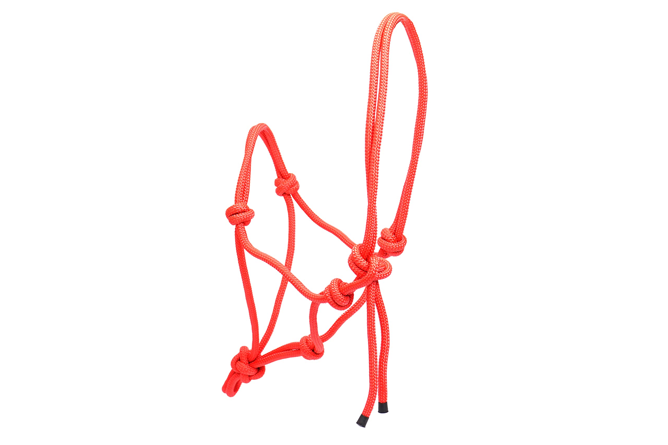 Rope Halters for Horses Horse Rope Training Halter Soft Nylon Waterproof Material, Red