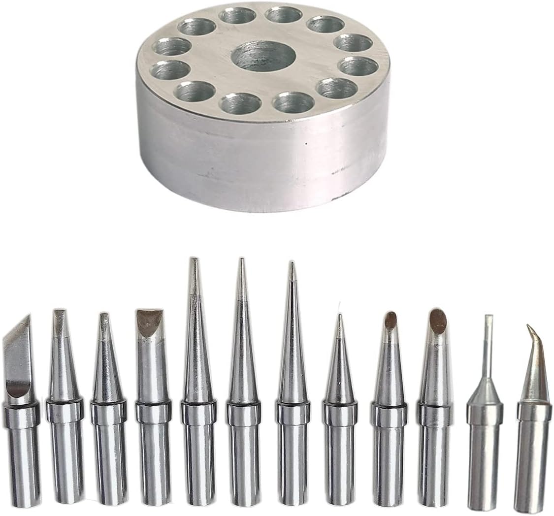 ET Tips for Weller WE1010NA WES51 WESD51 PES51 WEP70 Soldering Tips 12pcs Pack with a Metal Tip Holder