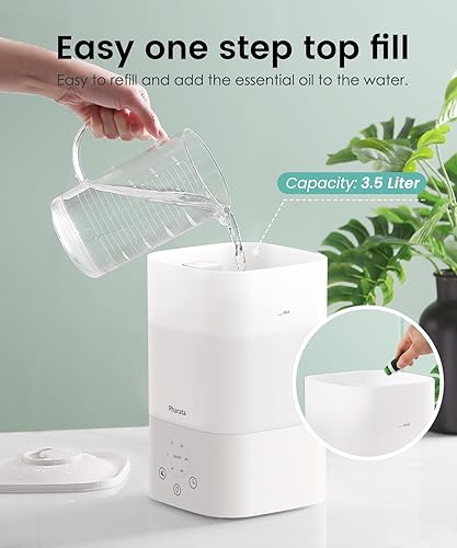Miniatura 2 de Humidificadores para dormitorio y hogar, 3.5L de llenado superior de aire humidificador de niebla fría para habitación grande de bebé, plantas de