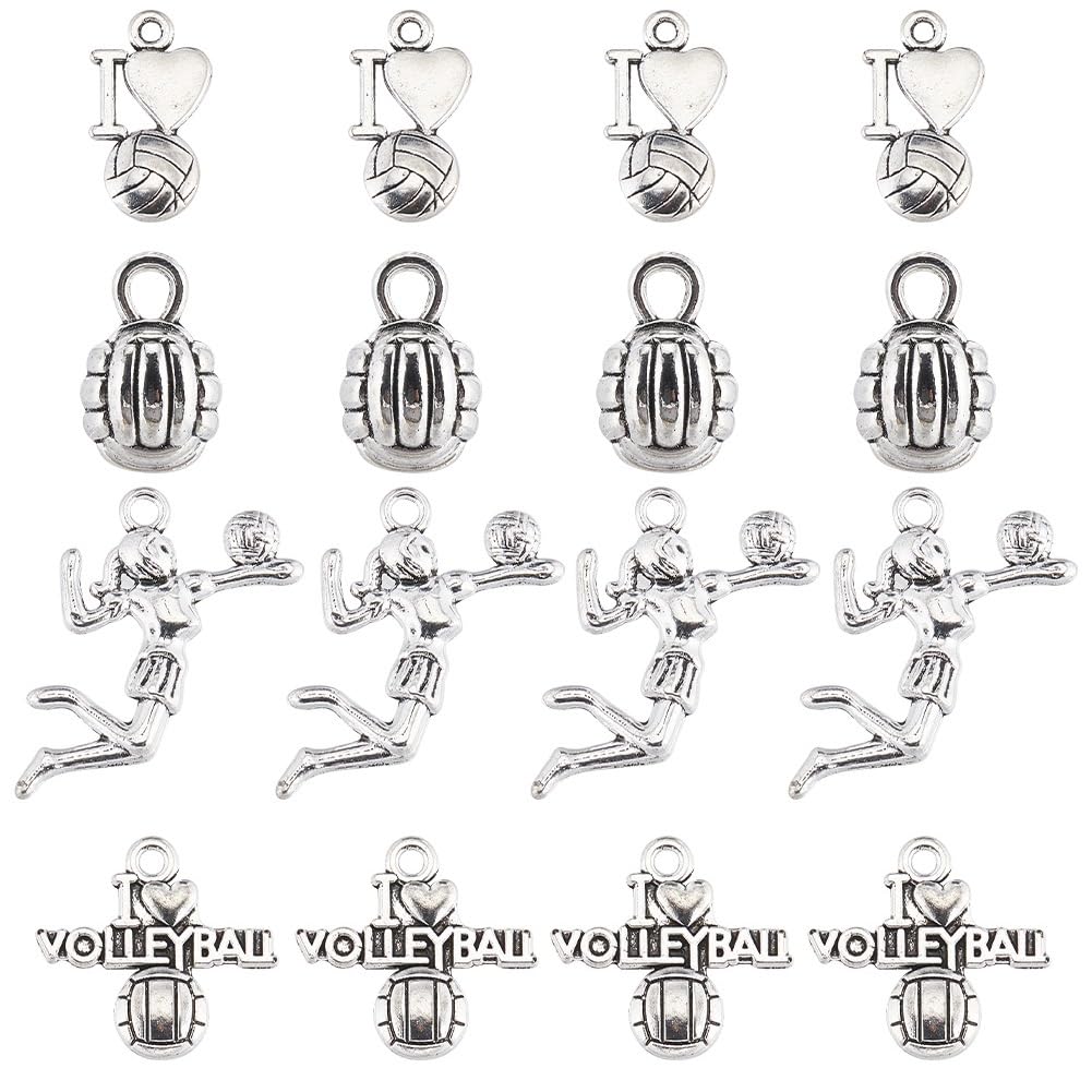 Breloques de volley-ball anti-ternissement pour réparer et personnaliser vos bijoux de sport