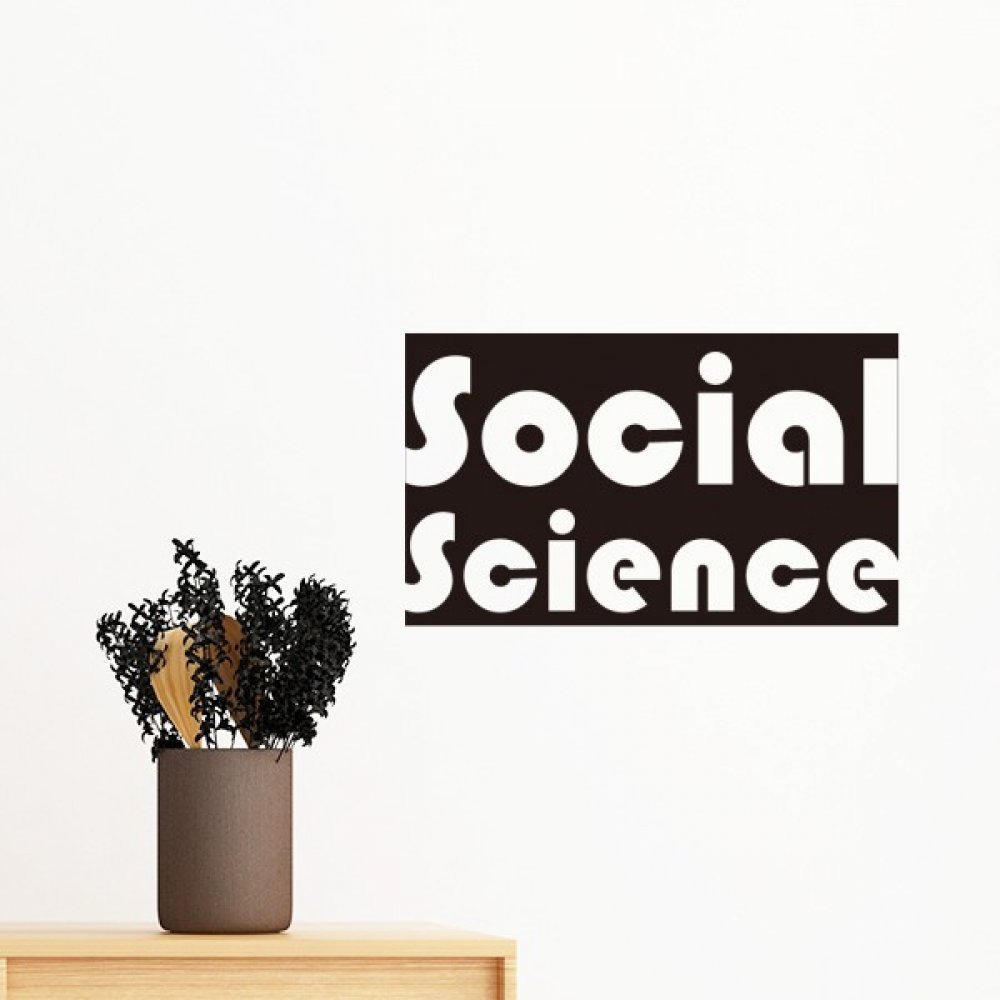 Sticker mural amovible noir 70cm DIYthinker cours de sciences sociales