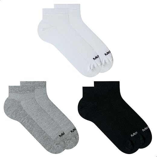 kit 3 Pares Meia Cano Curto Sapatilha Esportiva Active Com Algodão Unissex Mash