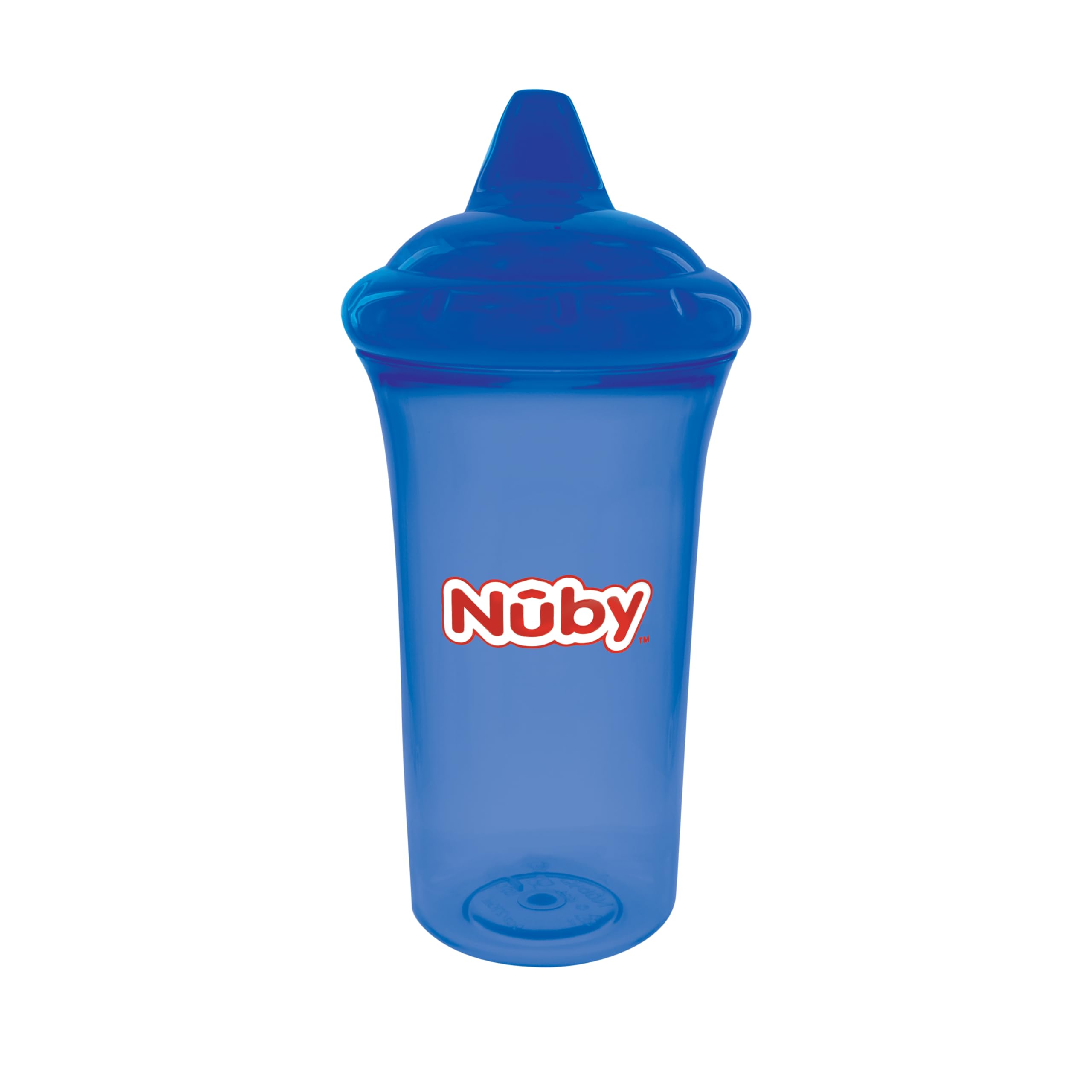 Nuby Taza sin derrames con válvula reversible, 9 onzas, azul