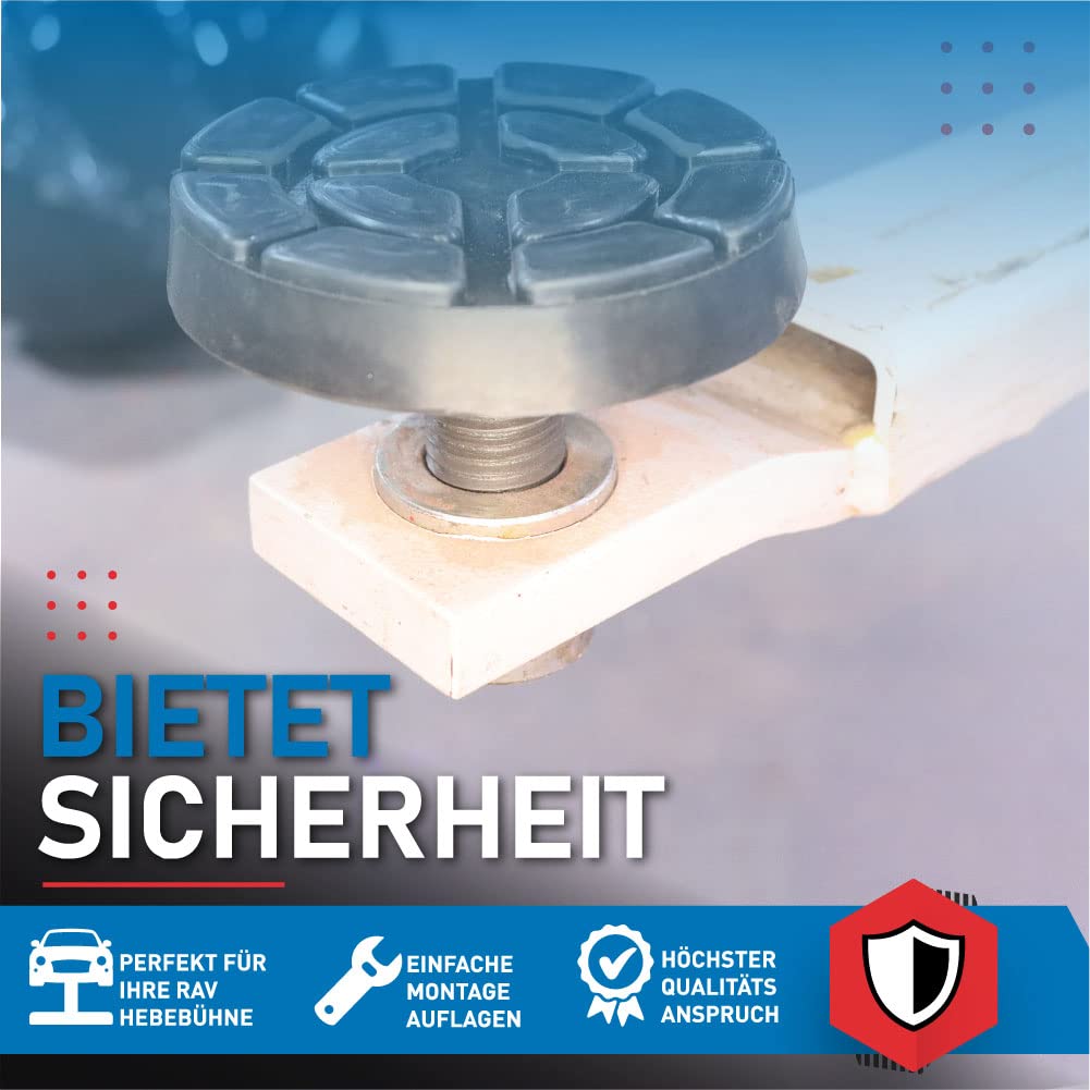 Ravaglioli - Plato de goma para plataforma elevadora de 2 columnas, apto para RAV KPX 337 KPN250 KPN 255 KPX, KPN, KPH Series, plato de recepción extremadamente resistente, 123 mm de diámetro