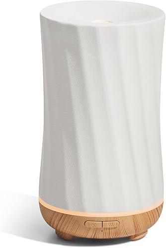 InnoGear Difusor de aceite de cerámica de 5.1 fl oz, difusor de aceite esencial de piedra hecho a mano, difusor de aromaterapia, humidificador