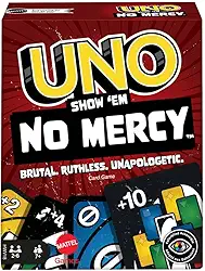 UNO Jogo de Cartas No Mercy para crianças a partir de 7 anos