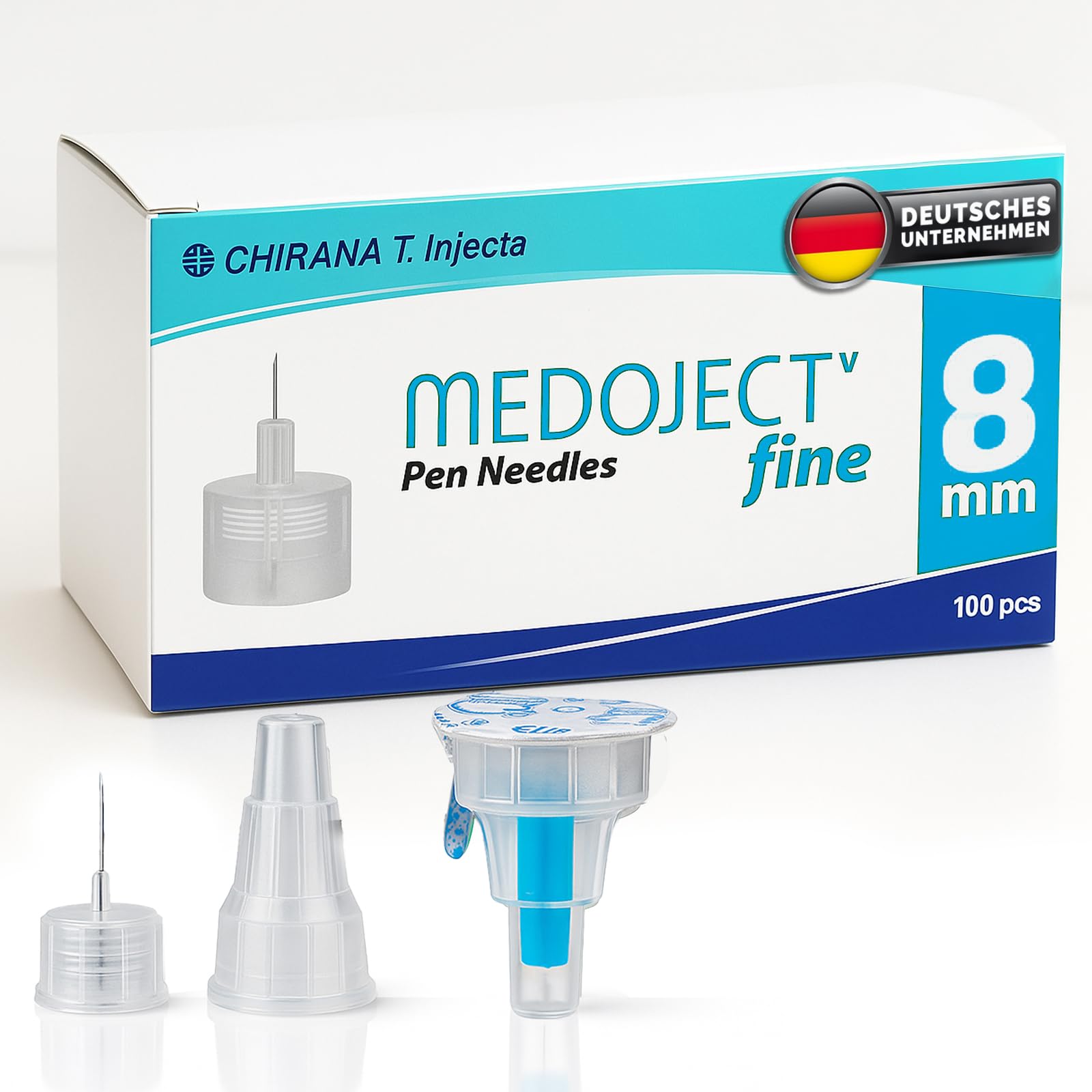 Sterile Einweg-Nadeln 31G (0,25 mm x 8mm) - 100 Stück Mit Schutzfolie Für Labor, Industrie, Kosmetik, Lebensmittelherstellung, Epoxidharz, Parfüm, Schmierstoffe, Dichtstoffe
