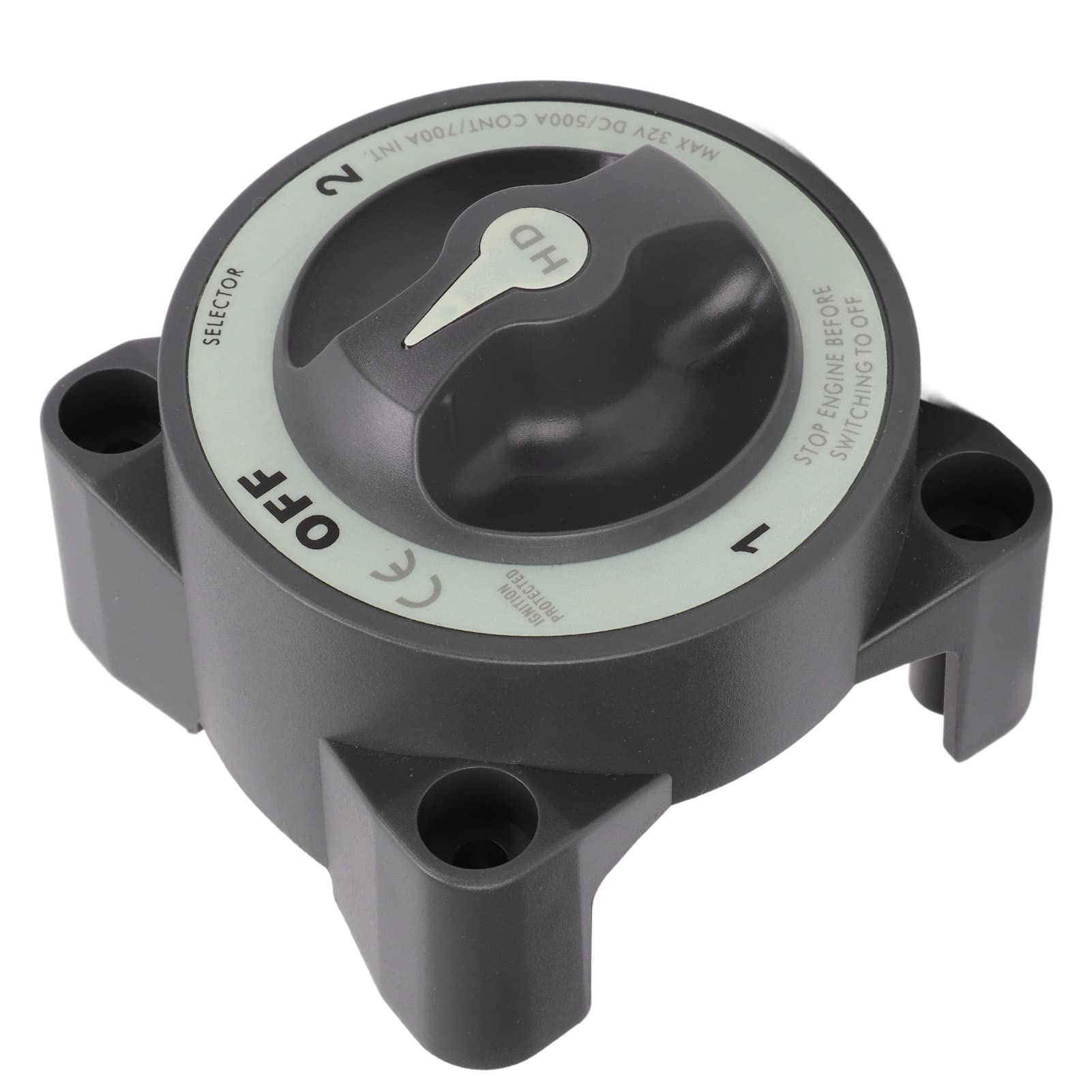lyrlody 500A 3 POSIZIONE Interruttore Batteria a 3 Posizioni Switch Selector Interruttore a Vie Disconnect IP66 IP66 IPTROUR per le Barche a Benzina per Marino con Cavi AFD per Impieghi Pesanti