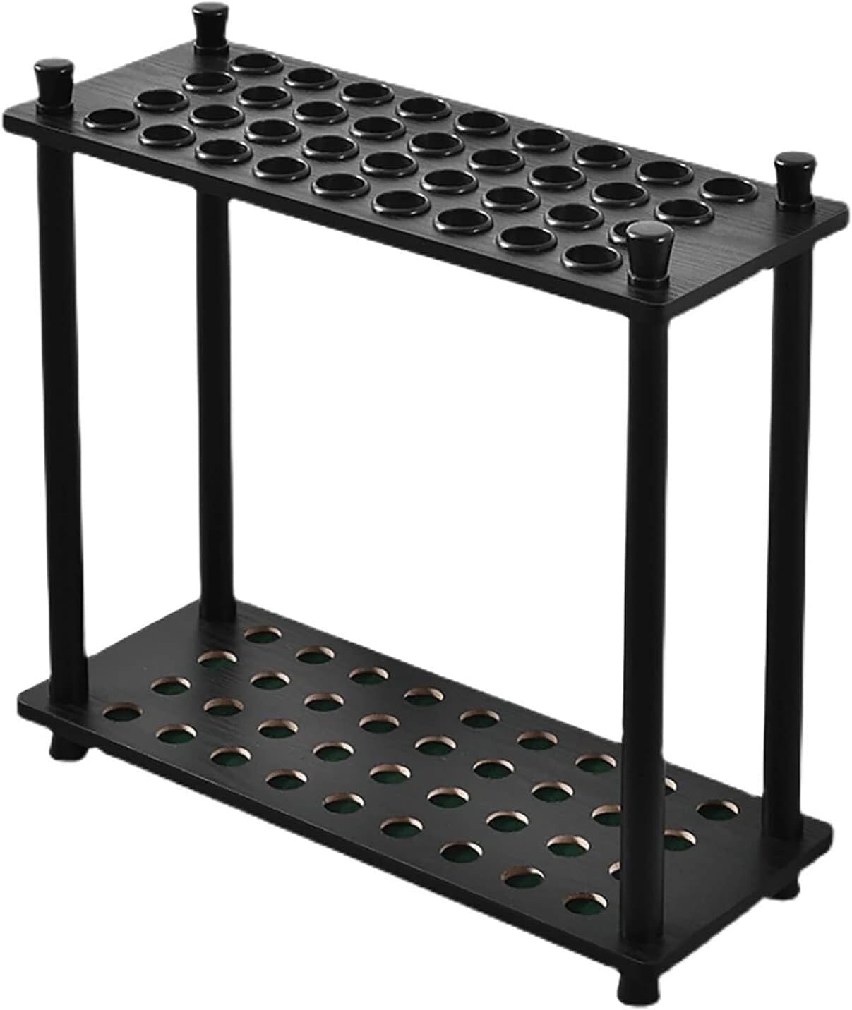 36-Hole Wooden Billiard Cue Rack Floor Stand, Large Capacity Pool Cue Organizer for Gym, Game Room & Club