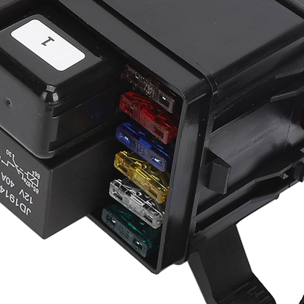 12-slot Relay Box 6 Relays 6 Atc/ato Standard Fuses Holder Block With 41pcs Meta