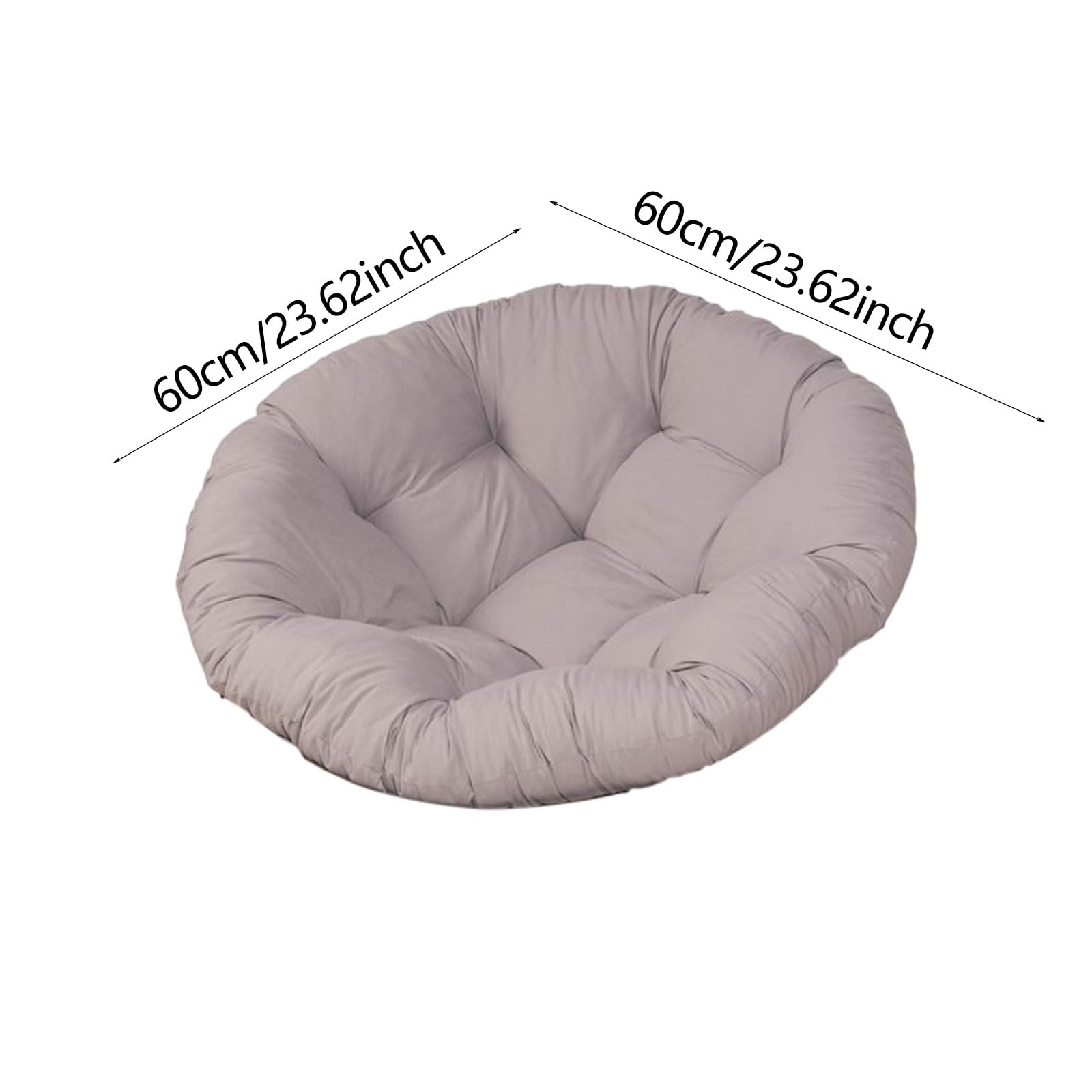 Baoblaze Coussin de chaise d'extérieur de 60 cm, pour chaise en rotin, fauteuil suspendu, gris