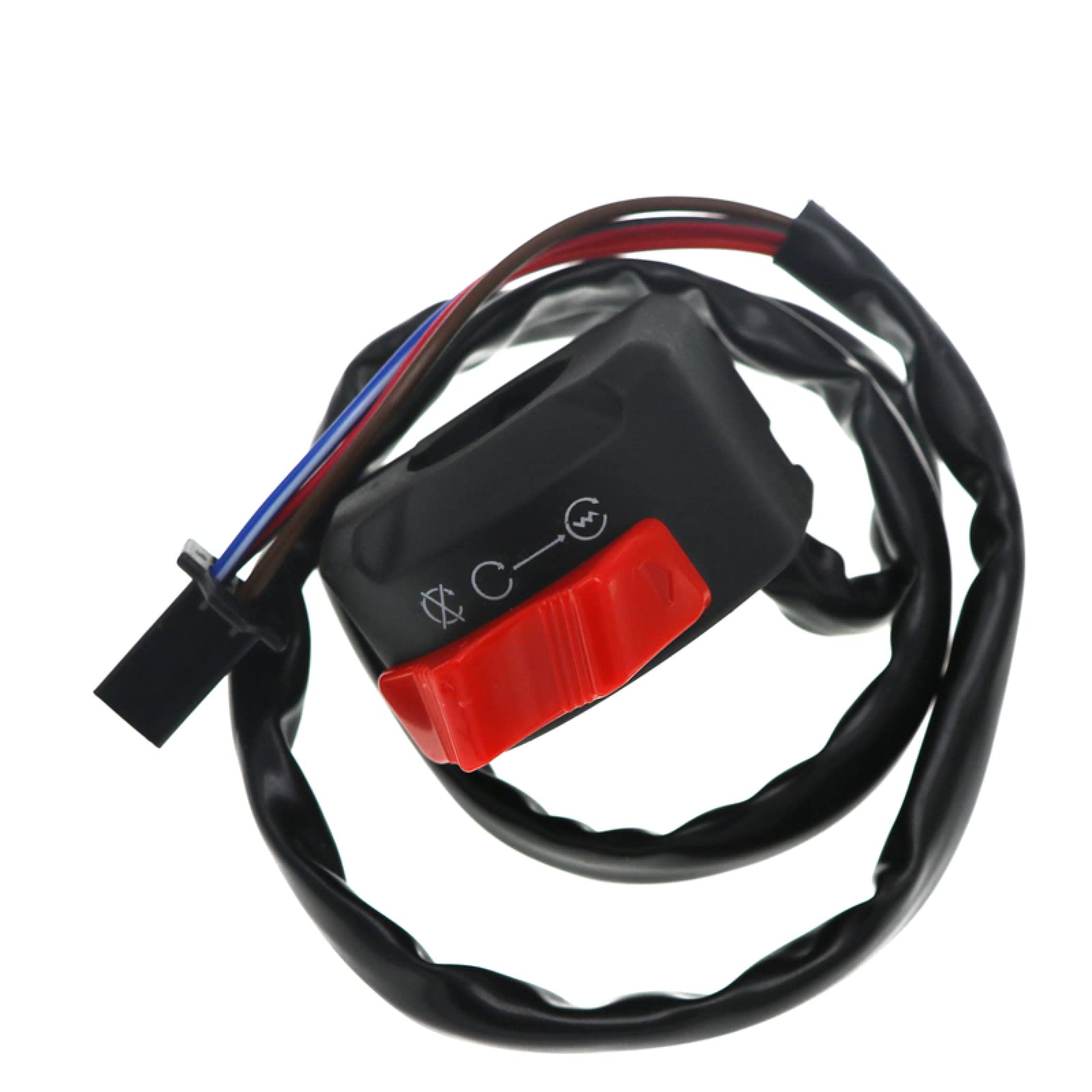 WANGXI Moto Guidon Montage Bouton Poussoir démarrage Tuer Marche arrêt Phare antibrouillard Interrupteur 12V Moto commutateurs