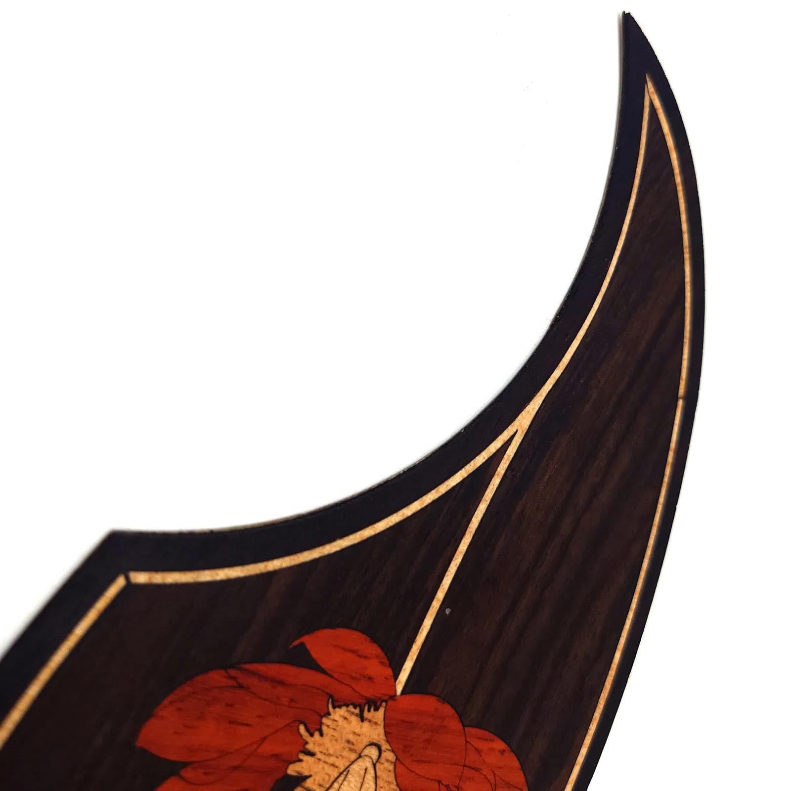 Uniwersalna osłona pickguardu do gitary akustyczne Pickguard do gitary akustycznej lite drewno idealnie sfazowane krawędzie części zamienne do instrumentów