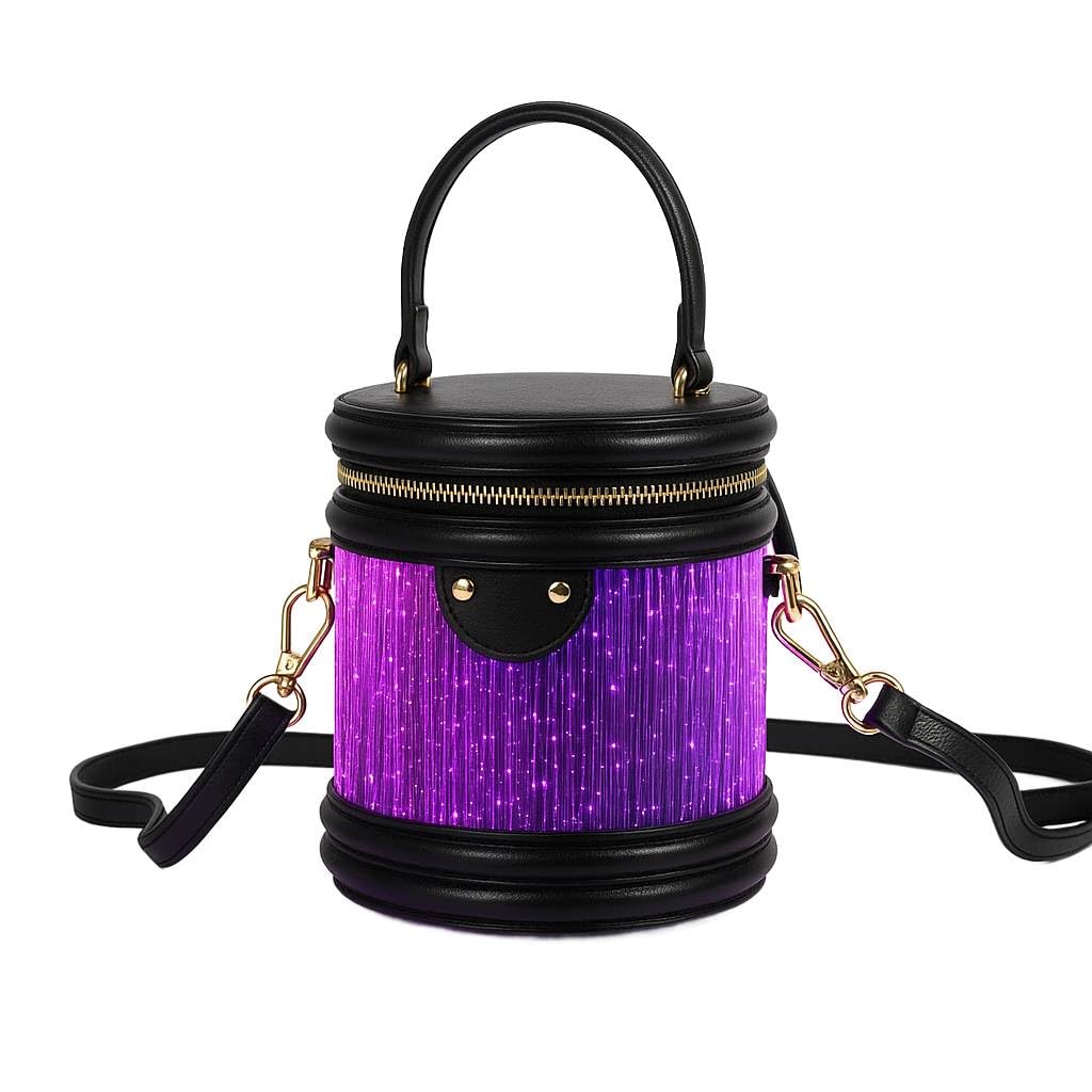 QKY LED Bags Crossbody Purse Evening Bag Light Up Purse 7 Colors Evening Clutch