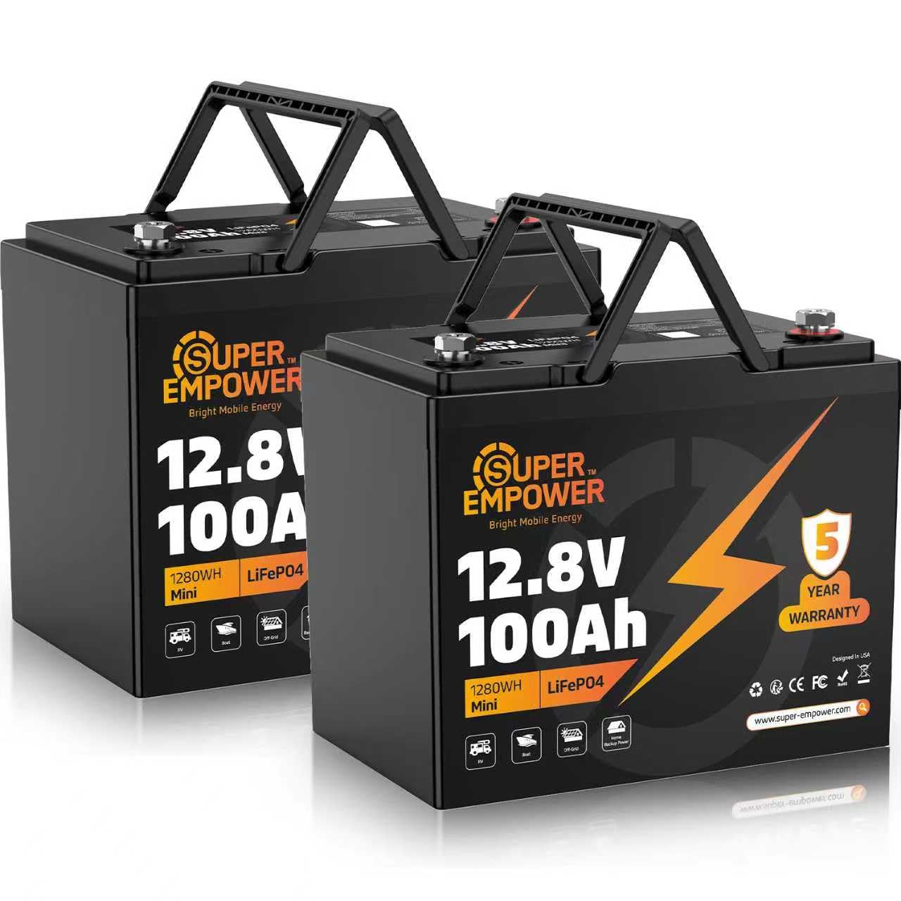 Super Empower 12V 100Ah 2-Pack