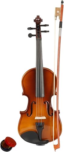 Miniatura 2 de Violín acústico Kcelarec, instrumento de cuerda con arco, estuche y colofonia, violín de madera sólida para principiantes, adultos, niños y niñas