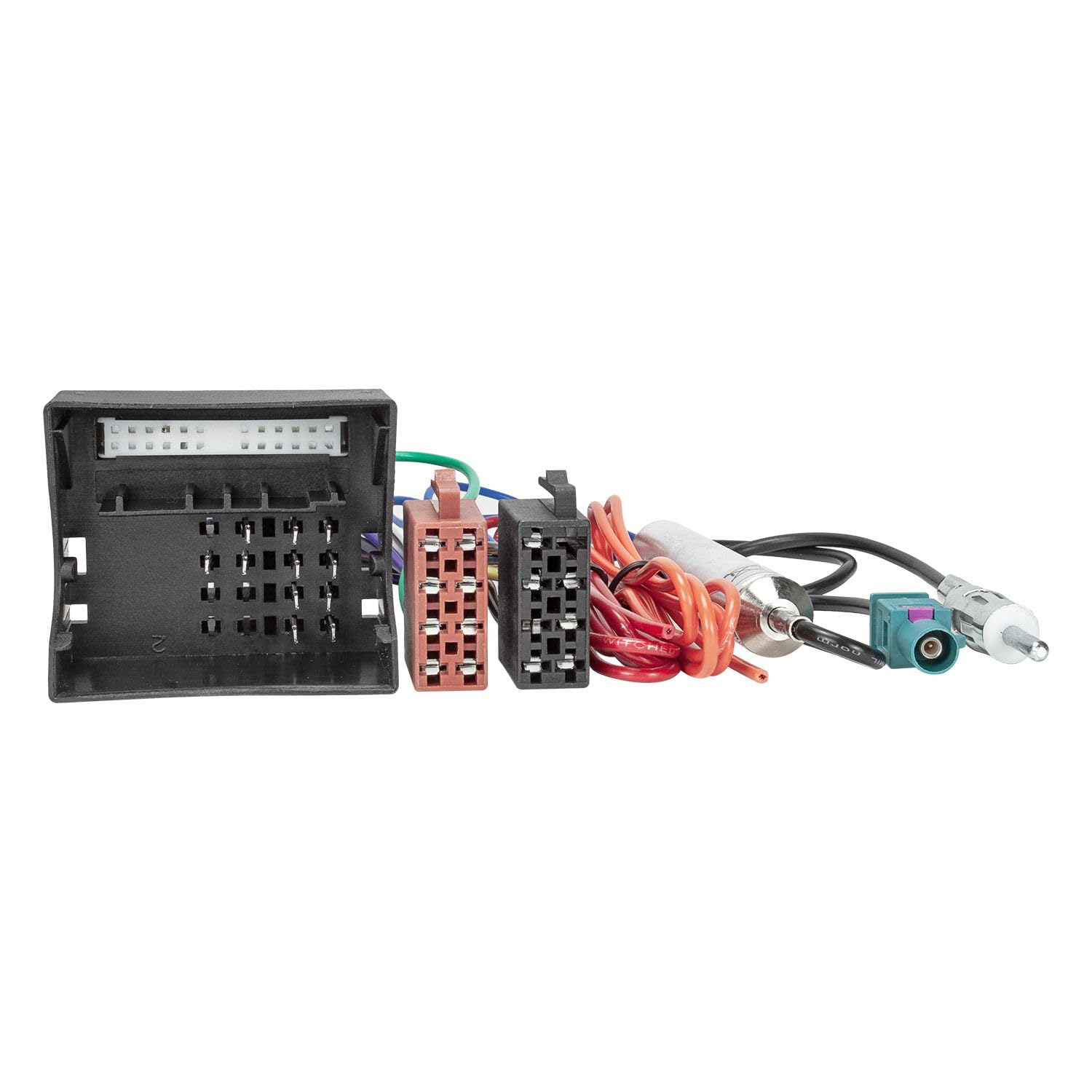 tomzz Audio 2439-091 Set copertura radio compatibile con Opel Corsa D Astra H Zafira B opaco-cromo con adattatore quadlock ISO Fakra adattatore antenna fantasma alimentazione DIN ISO staffa di rila...