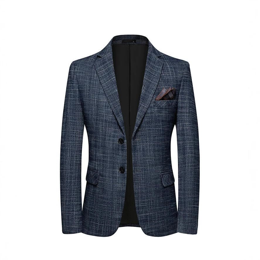 Men's Spring Autumn Korean Style Slim Fit Wrinkle-Resistant Wrinkle-Free Plaid Blazer2
