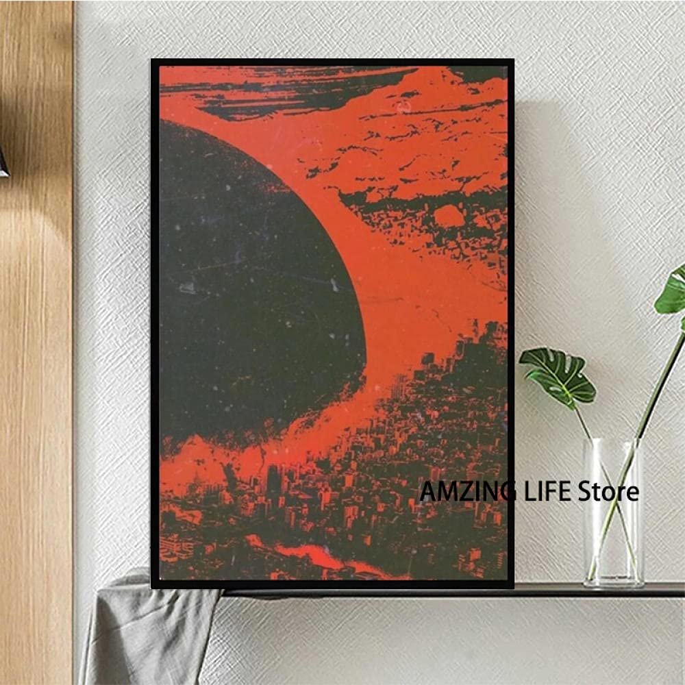 Toile explosion de ville grand format 70x70 cm impression haute definition sans cadre