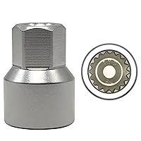 Vista 17 de ABC-67 21Pt Outer Ring 2mm Wheel Locking Nut Key for Porsche VW Toureg Panamera/Cayenne/Macan/Cayman/SUV, Nut Socket Adapter, Anti-Theft Lug Nut