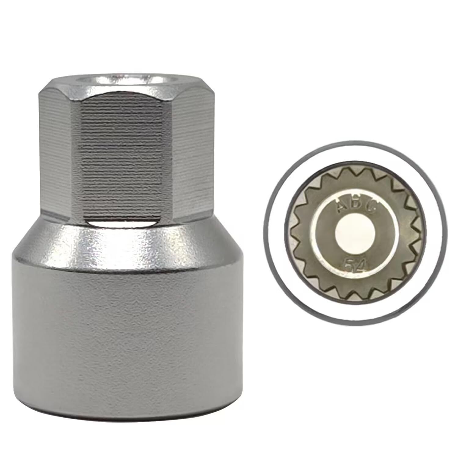 JEUCLEL ABC-54 - Wheel Locking Nut Key for Porsche VW Toureg Panamera/Cayenne/Macan/Cayman/SUV, Wheel Lock Nut Scoket Adapter, Wheel Anti-Theft Lug Nut Removal Tool, Anti-Theft Screw Remover