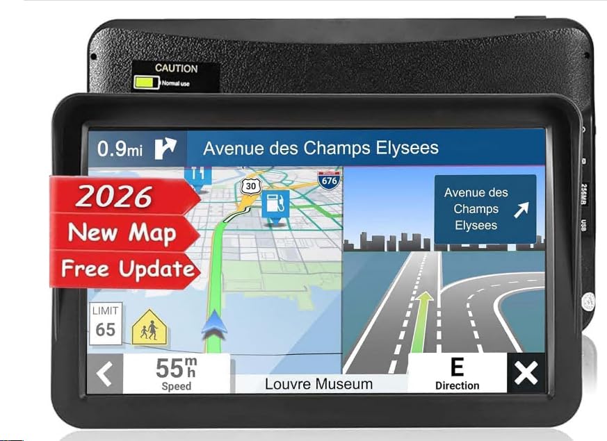 GPS Navigator for Car Truck RV,Navigation System 9 Inch Touchscreen with，2025 Maps (Free Lifetime...