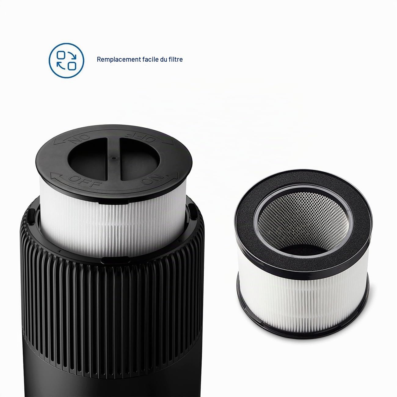Clean Air Optima - Purificateur d’air HEPA UV et ioniseur intelligent CA-503B Compact Smart - Convient aux pièces jusqu'à 30 m² / 75 m³ - capacité jusqu'à 140m³/h