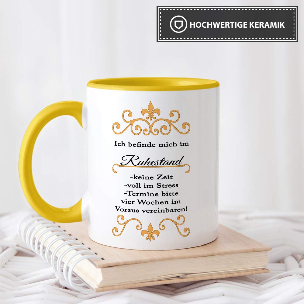 Tasse Zum Ruhestand – Persönliches Geschenk Für Rentner Mit Wochenplan