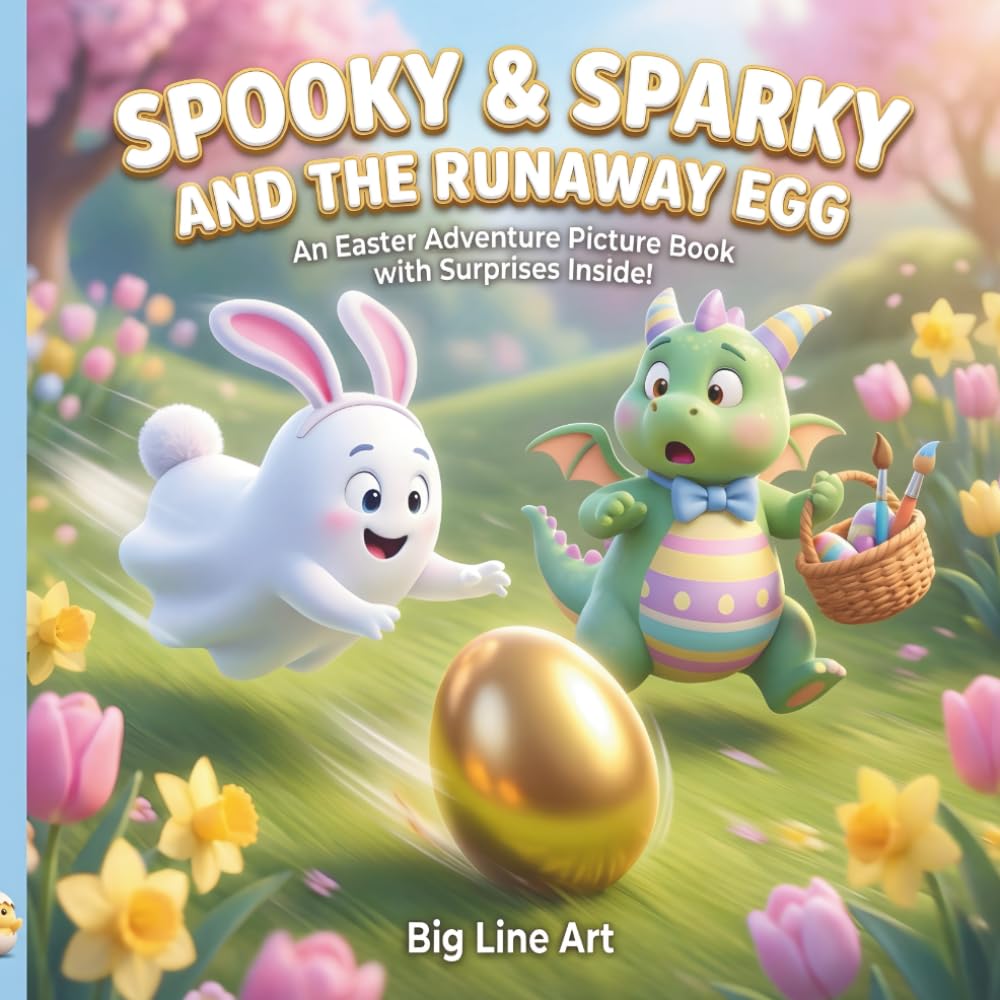 Spooky & Sparky and the Runaway Egg: An Easter Adventure Picture Book for Kids with Fun Facts and Activities (Big Line Tales)