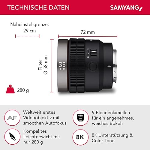 Samyang V-AF 35mm T1,9 FE Sony E — nuotrauka 5