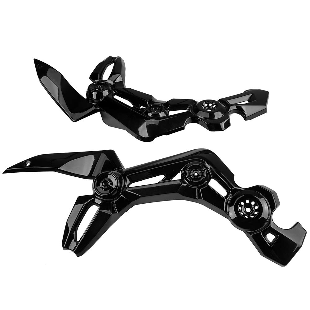 Couvercle Latéral de Cadre Gauche Droit Garniture de Panneau de Capot Couvercle de Carénage pour K-awasaki Z900 Z 900 2017 2018 2019 17 18 19 (Noir)