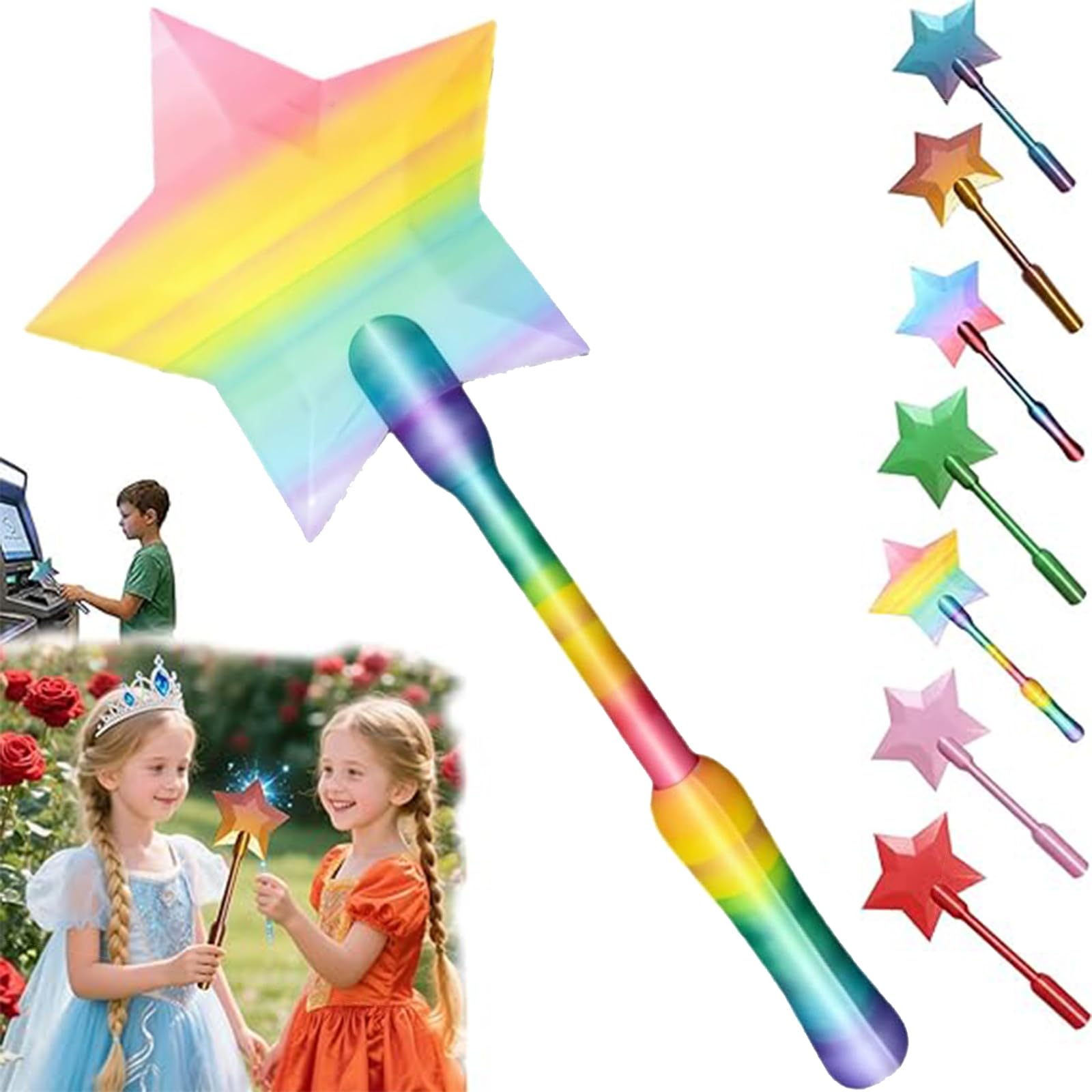 Credit Card Wand, 3D Printed Magic Tap to Pay Wand, Star Magic Wands Digital Payment Star Wands for Easy Checkout, Suitable Scenarios for Card Payment, Fun Gifts for Kid and Adult (B)