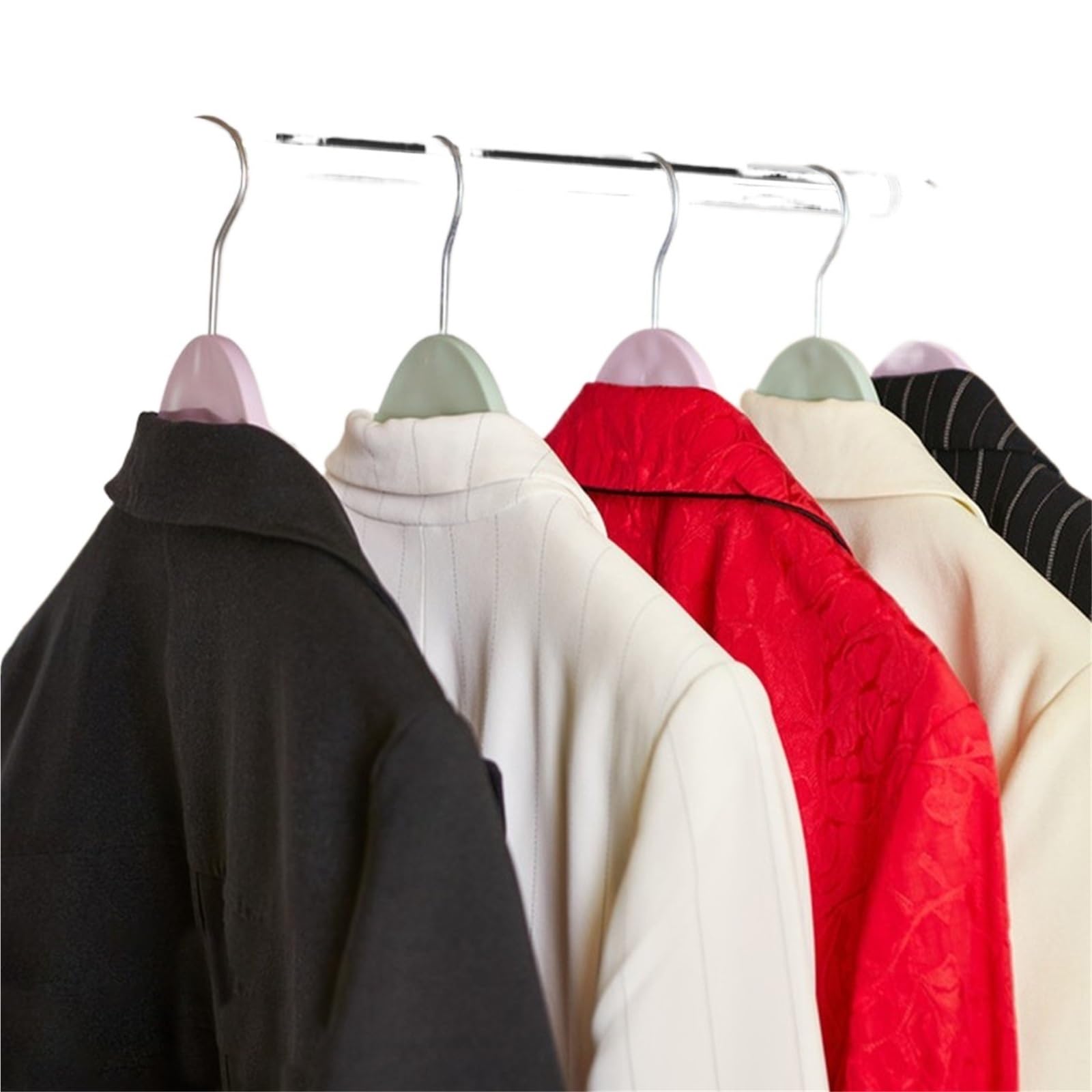 Clothing Tension Rod Shower Curtain Rod Expandable Adjustable Bath Pole Space Saving No Drill Wardrobe Closet Telescopic