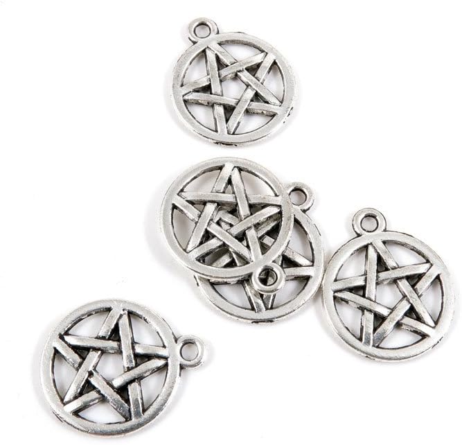 440 Pieces Antique Silver Tone Jewelry Making Charms P3EB9 Star of David Pendant Ancient Findings Craft Supplies Bulk Lots