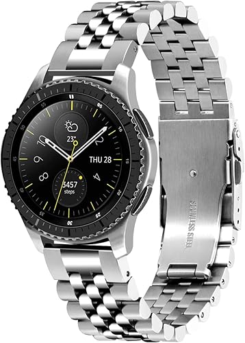 Miniatura 1 de Correa de reloj compatible con Samsung Galaxy Watch de 1.811 in 3D de liberación rápida atornillada de 0.866 in para Gear S3 Frontier Gear S3