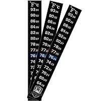 Vista 1 de Paquete de 3 termómetros adhesivos de fermentación de Kombucha, muestra la temperatura en grados Celsius y Fahrenheit, fácil de usar, preciso, ideal
