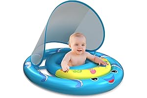 Anbquik Baby Pool Float with Removable Canopy