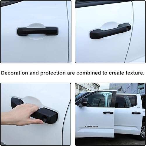 Miniatura 5 de Aunginsy Cubierta protectora para manija de puerta exterior de automóvil compatible con Toyota TundraSequoia 2022-2025 - Cubierta protectora de