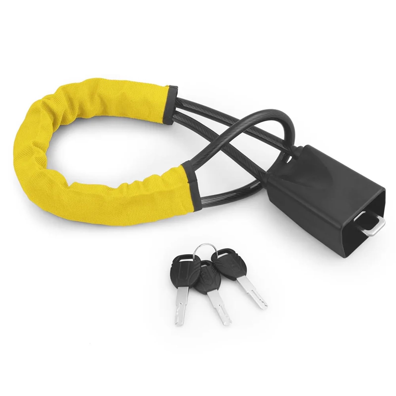 Steering Wheel Lock Car Steering Wheel Lock Seat Belt Anti-Theft with 3 Keys Anti-Theft Device for Most Cars SUV Accessories Car Anti-Theft Locks(Yellow)