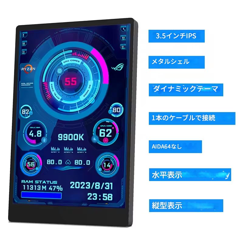 コンピュータ用画面 Amazon.co.jp: zmart 3.5インチ IPS タイプ C セカンダリ