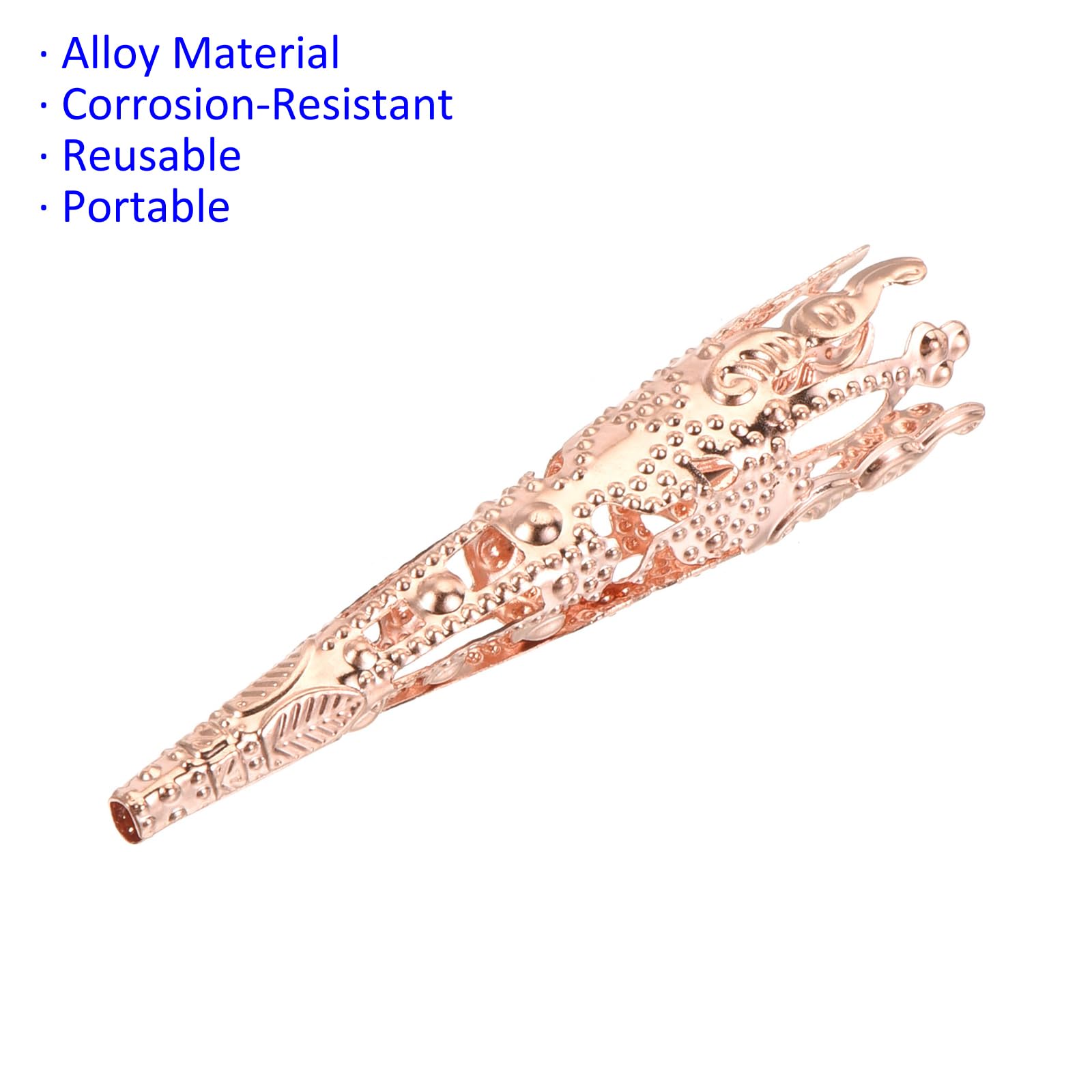 sourcing map Portaoggetti decorativi per corpetto, in lega, 42 mm, per matrimoni, feste di ballo e balli fai da te, confezione da 4